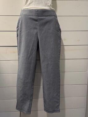 Max Studio Gray Hounds Tooth Pull-On Dress Pants